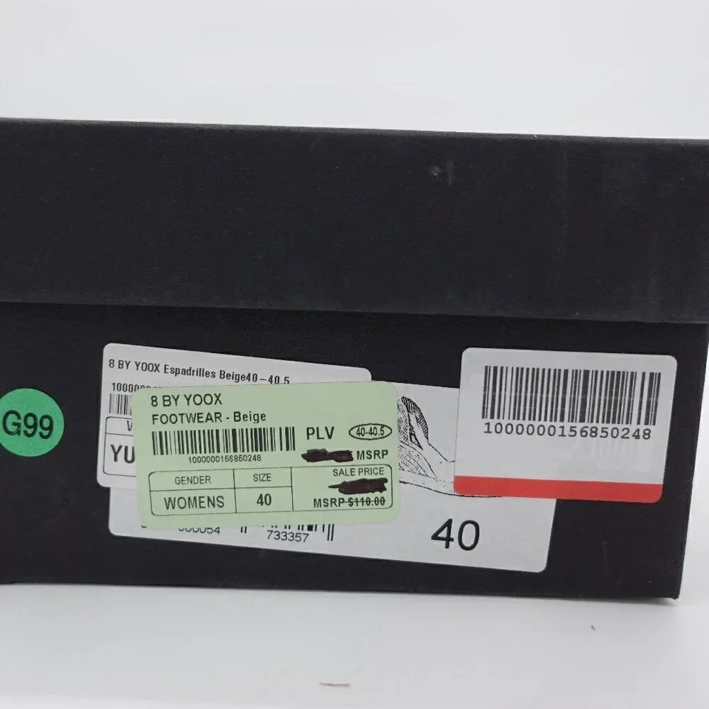 8 BY YOOX WOMEN ESPADRILLE WEDGE SHOES - BNIB